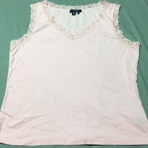 Chaps lace trim cami